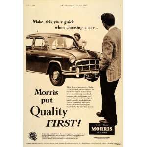  1956 Ad Morris Oxford Saloon BMC British Car Automobile 