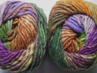 Noro Kureyon Wool Lavender Lime Rust Yarn Sk 287 Lot A  