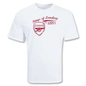 Euro 2012   Arsenal Kings of London 1886 T Shirt (White):  