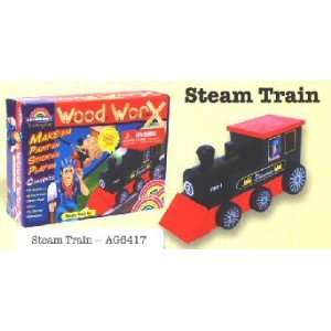    Wood Worx Pine Kit Steam Train by White Wings Toys & Games