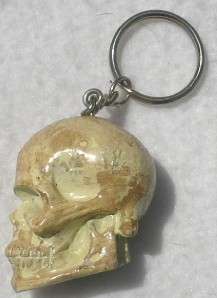Skull Skeleton Goth Dead Deadhead Cast Iron Keychain  