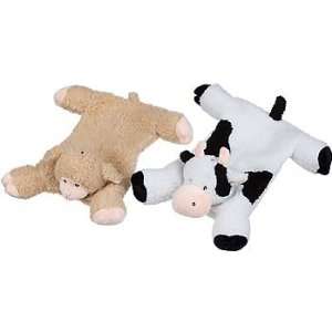  Petco Barnyard Flattie Cow or Sheep Plush Dog Toy, 12.5 L 