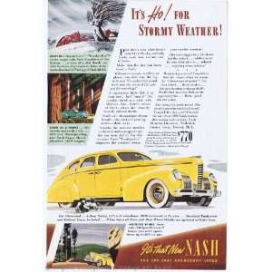  1939 Nash 4 Door Sedan Yellow its Ho for stormy weather 