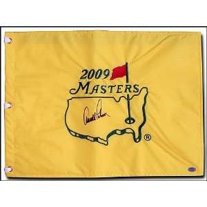  Arnold Palmer Autographed 2009 Masters Pin Flag Sports 