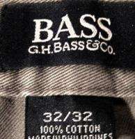 BASS Mens Gray Khakis Pants Size 32 X 32  