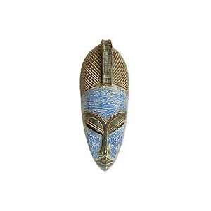  Wood mask, Blue Ashanti Queen