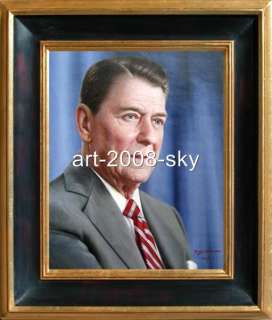 24Oil painting portraits artpresident Ronald Reagan  