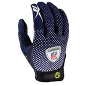  Reebok Fade Football Receiver/Running Back Gloves NAVY 