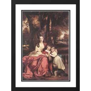   , Joshua 19x24 Framed and Double Matted Lady Delmé and her Children