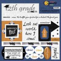 SSM   Defining 12th Grade Senior Scrapbooking STICKERS  