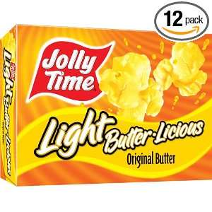 Jolly Time ButterLicious Butter Flavor Microwave Popcorn, Light, 3 