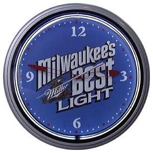     20 Inch Milwaukees Best Light Beer Neon Clock