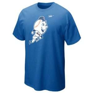  New York Mets Nike Royal Heather Cooperstown Dugout Logo T 