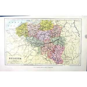   MAP c1906 BELGIUM LIMBOURG FLANDERS NAMUR BRUSSELS