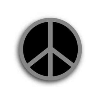 STICKER   HAND PEACE SIGN   BLACK ON WHITE  