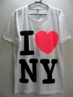 Love NY Classic Big Print Logo Punk Rock T Shirt M  