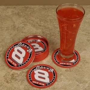  Dale Earnhardt Jr. 4 Pack Coasters with Tin Sports 