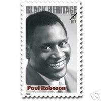 Paul Robeson 20 x 37 U.S. us postage stamps New MINT  