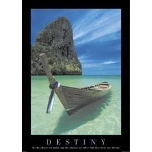Destiny Boat Thailand Phuket Motivational PAPER POSTER measures 34 x 
