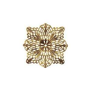   Gold (plated) Filigree Compass Rose 48mm Charms Arts, Crafts & Sewing