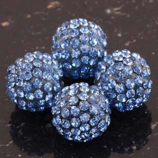 Colourful Dense Cz Crystal Disco Ball Loose European Charm Beads Craft 