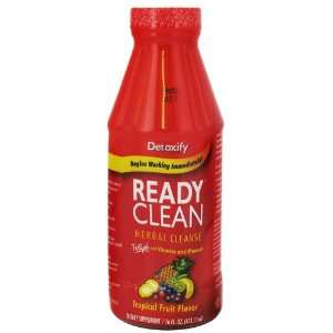 Detoxify Herbal Cleansers Ready Clean,Tropical Fruit Flavored 16 fl 