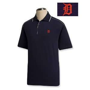 Detroit Tigers Mens Alliance Organic Polo by Cutter & Buck   Navy 