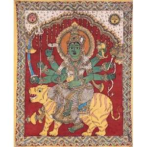  Devi Durga   Kalamkari Painting on Cotton