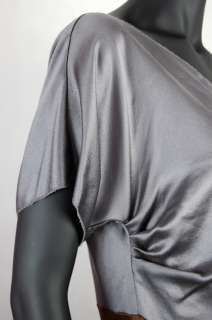 DEREK LAM * NWOT $1790 silk metallic RUNWAY dress !! IT42 US6  