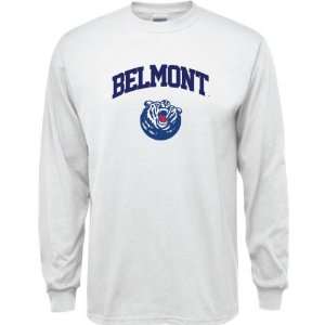  Belmont Bruins White Youth Arch Logo Long Sleeve T Shirt 