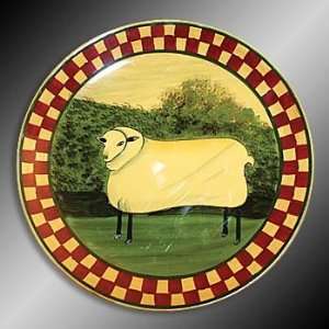 Decorative Plates Multi Ceramic, Sheep Plate Ceramic Handpainted 10 