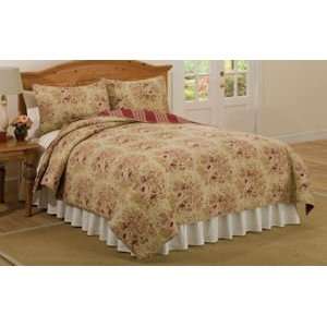  Best Quality Dartmouth Manor Red Full / Queen Quilt with 2 