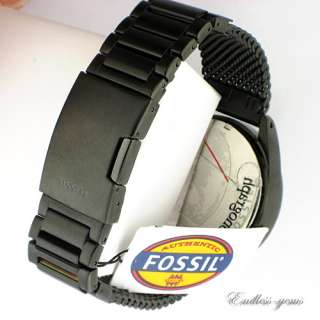 Fossil Fossil Mens Stainless Steel Mesh Chronograph CH2609 Black Ion 
