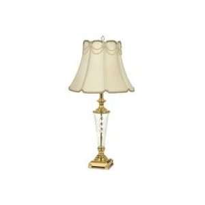  Gorham Lighting Warwick Polished Brass Table Lamp w/ Cream 