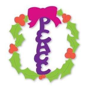   Design / Sizzix Thin Cut Die CHRISTMAS PEACE WREATH: Office Products
