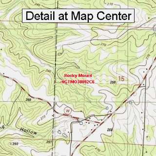  USGS Topographic Quadrangle Map   Rocky Mount, Missouri 