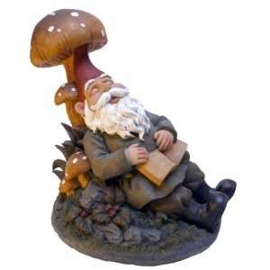   Xoticbrands 12.5 Snoozing Booker Garden Gnome Statue