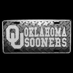  NCAA Oklahoma Sooners Diamond Plate Car Tag Sports 