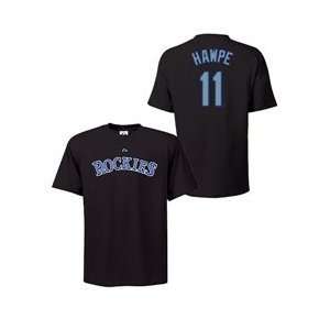 Colorado Rockies Brad Hawpe T Shirt by Majestic Athletic   Black Large 