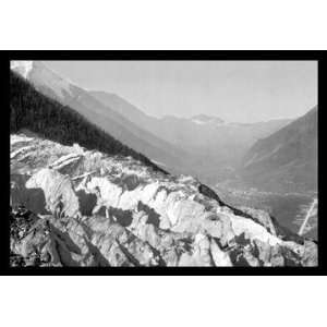  Valley of Chamonix and the Ner de Glace 12x18 Giclee on 