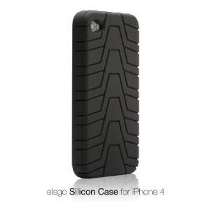  elago Tire Tread Silicone Case for iPhone 4   Black Cell 