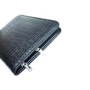  Crocodile Zipper Black Leather case for Ipad 1 16gb, 32gb 
