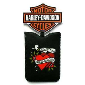  Harley Davidson Vertical Leather iPhone Sleeve, Hearts 