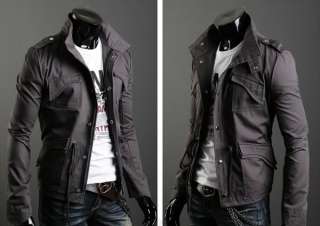 NEW Mens Casual Stylish Slim Trench Coat Jacket 3 Colour  