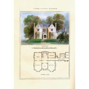  Tudor Suburban Residence #1 12X18 Art Paper with Black 