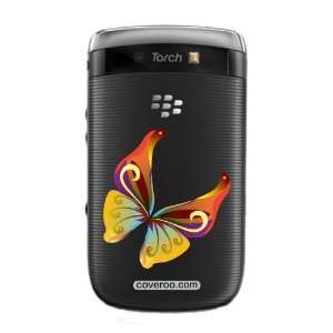  Butterfly Multicolor Design on BlackBerry Torch 9800 Cell 