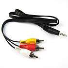5mm Mini A/V to 3 RCA Male Audio Video Cable