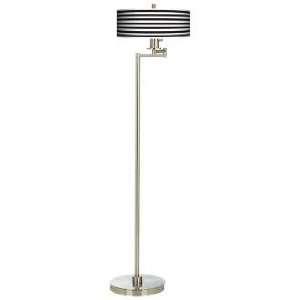  Stripe Energy Efficient Swing Arm Floor Lamp