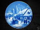 midnight mass at kalunborg church collectible plate  
