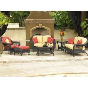 NorthCape Port Royal Wicker 6 Piece Conversation Package 